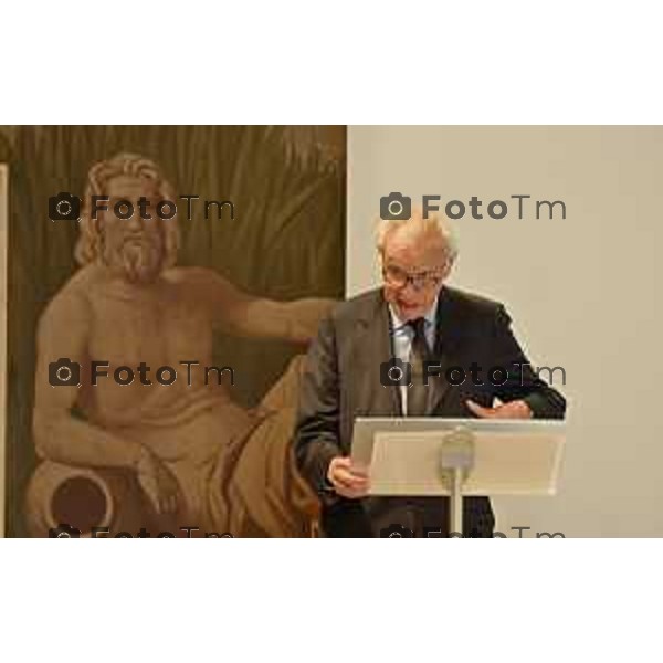 Tiziano Manzoni/LaPresse 23-10- 2025 Italia Cronaca Fondazione Banca Popolare di Bergamo con Intesa Sanpaolo: “Valore comune. La Finanza al servizio della comunità” ’intervento di Giovanni Bazoli,