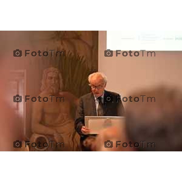 Tiziano Manzoni/LaPresse 23-10- 2025 Italia Cronaca Fondazione Banca Popolare di Bergamo con Intesa Sanpaolo: “Valore comune. La Finanza al servizio della comunità” ’intervento di Giovanni Bazoli,