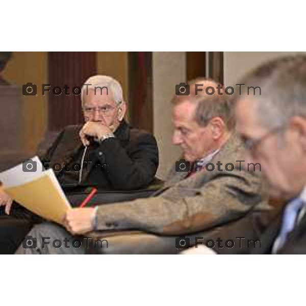 Tiziano Manzoni/LaPresse 23-10- 2025 Italia Cronaca Fondazione Banca Popolare di Bergamo con Intesa Sanpaolo: “Valore comune. La Finanza al servizio della comunità” ’intervento di Giovanni Bazoli,