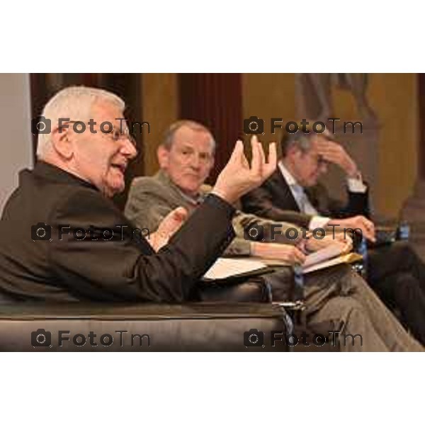 Tiziano Manzoni/LaPresse 23-10- 2025 Italia Cronaca Fondazione Banca Popolare di Bergamo con Intesa Sanpaolo: “Valore comune. La Finanza al servizio della comunità” ’intervento di Giovanni Bazoli,