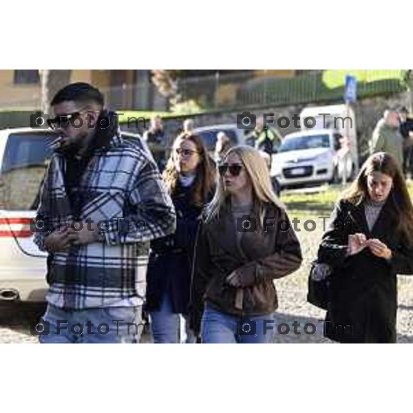 Tiziano Manzoni/LaPresse 24-10- 2025 Italia Cronaca Bergamo Strozza Bg Valle Imagna funerale della giovane Pamela Genini morta per femminicidio