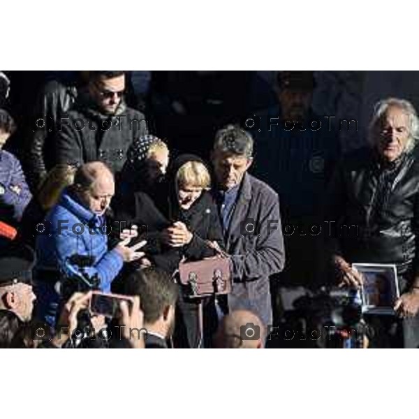 Tiziano Manzoni/LaPresse 24-10- 2025 Italia Cronaca Bergamo Strozza Bg Valle Imagna funerale della giovane Pamela Genini morta per femminicidio