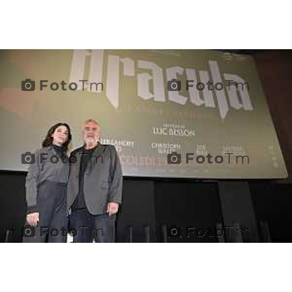 Tiziano Manzoni/LaPresse 27-10- 2025 Italia Cronaca Bergamo cinema Conca Verde Dracula - L\'amore perduto con il regista Luc Besson e Matilda De Angelis