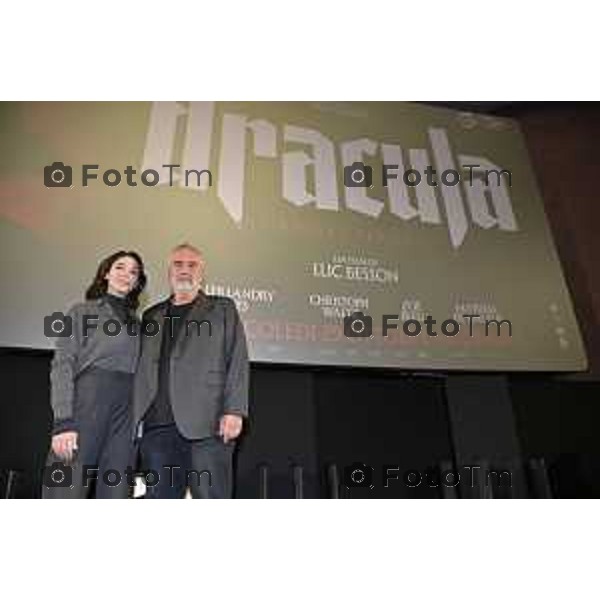 Tiziano Manzoni/LaPresse 27-10- 2025 Italia Cronaca Bergamo cinema Conca Verde Dracula - L\'amore perduto con il regista Luc Besson e Matilda De Angelis