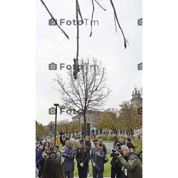 Tiziano Manzoni/LaPresse 29-10- 2025 Italia Cronaca Bergamo La più grande scultura del mondo in ricordo delle vittime di mafia