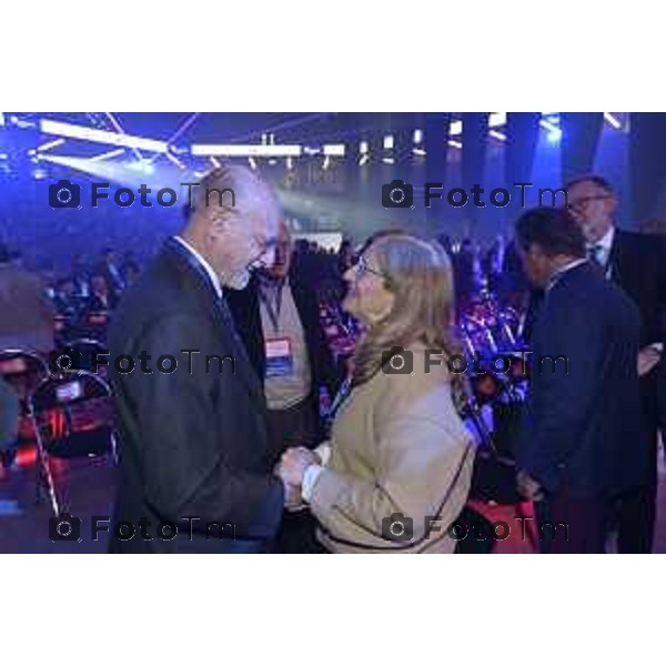 Tiziano Manzoni/LaPresse 3-11- 2025 Italia Cronaca Assemblea Confindustria Bergamo Arena ChorusLife 2025 chissà domani. Orizzonti e sfide per l\'impresa Futura Rocca Tenari Carnevali Elena