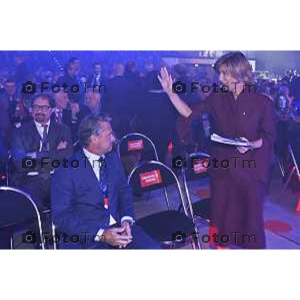 Tiziano Manzoni/LaPresse 3-11- 2025 Italia Cronaca Assemblea Confindustria Bergamo Arena ChorusLife 2025 chissà domani. Orizzonti e sfide per l\'impresa Futura Giovanna Ricuperati, Presidente Confindustria Bergamo