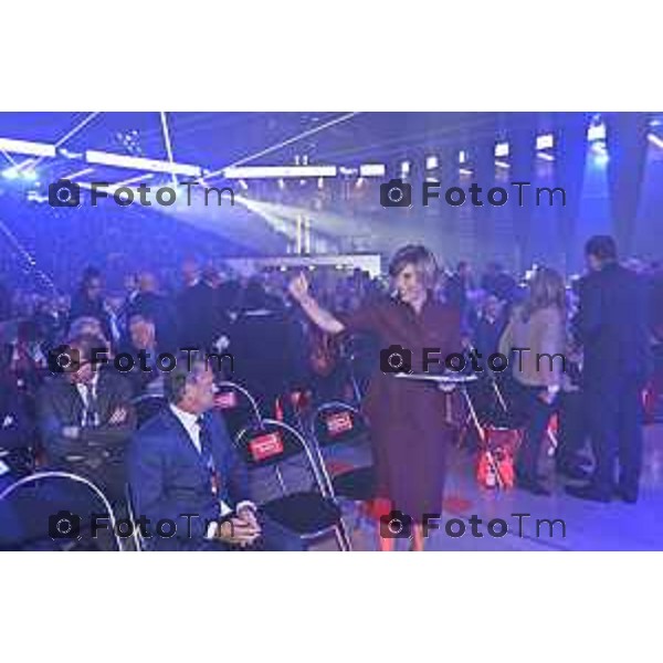 Tiziano Manzoni/LaPresse 3-11- 2025 Italia Cronaca Assemblea Confindustria Bergamo Arena ChorusLife 2025 chissà domani. Orizzonti e sfide per l\'impresa Futura Giovanna Ricuperati, Presidente Confindustria Bergamo