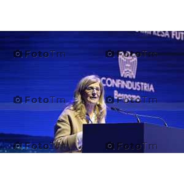 Tiziano Manzoni/LaPresse 3-11- 2025 Italia Cronaca Assemblea Confindustria Bergamo Arena ChorusLife 2025 chissà domani. Orizzonti e sfide per l\'impresa Futura Elena Carnevali