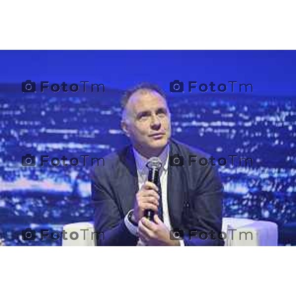 Tiziano Manzoni/LaPresse 3-11- 2025 Italia Cronaca Assemblea Confindustria Bergamo Arena ChorusLife 2025 chissà domani. Orizzonti e sfide per l\'impresa Futura Emanuele Orsini, Presidente Confindustria