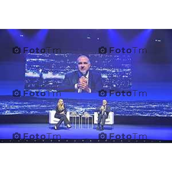 Tiziano Manzoni/LaPresse 3-11- 2025 Italia Cronaca Assemblea Confindustria Bergamo Arena ChorusLife 2025 chissà domani. Orizzonti e sfide per l\'impresa Futura Emanuele Orsini, Presidente Confindustria