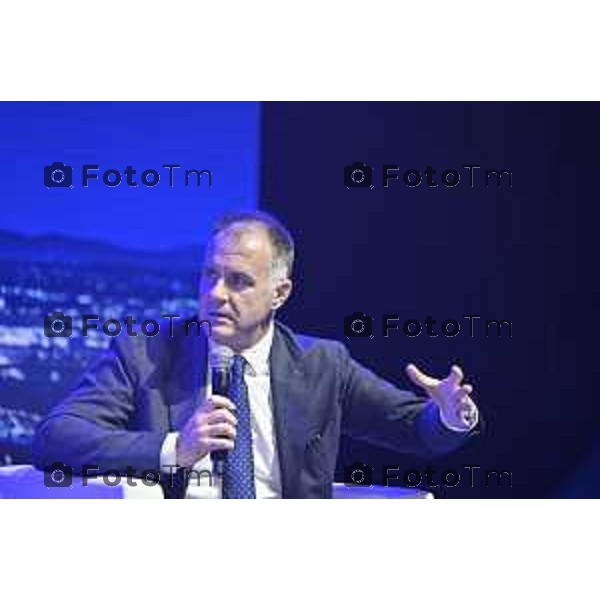 Tiziano Manzoni/LaPresse 3-11- 2025 Italia Cronaca Assemblea Confindustria Bergamo Arena ChorusLife 2025 chissà domani. Orizzonti e sfide per l\'impresa Futura Emanuele Orsini, Presidente Confindustria
