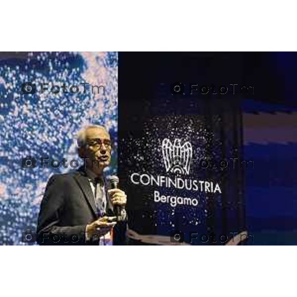 Tiziano Manzoni/LaPresse 3-11- 2025 Italia Cronaca Assemblea Confindustria Bergamo Arena ChorusLife 2025 chissà domani. Orizzonti e sfide per l\'impresa Futura Fubini Federico