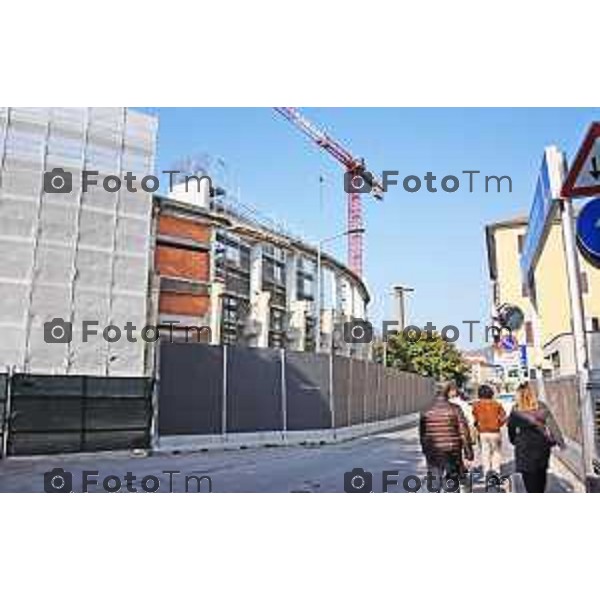 Tiziano Manzoni/LaPresse 8-11- 2025 Italia Cronaca Bergamo Cantiere Nuova Gamec ex palazzetto sport