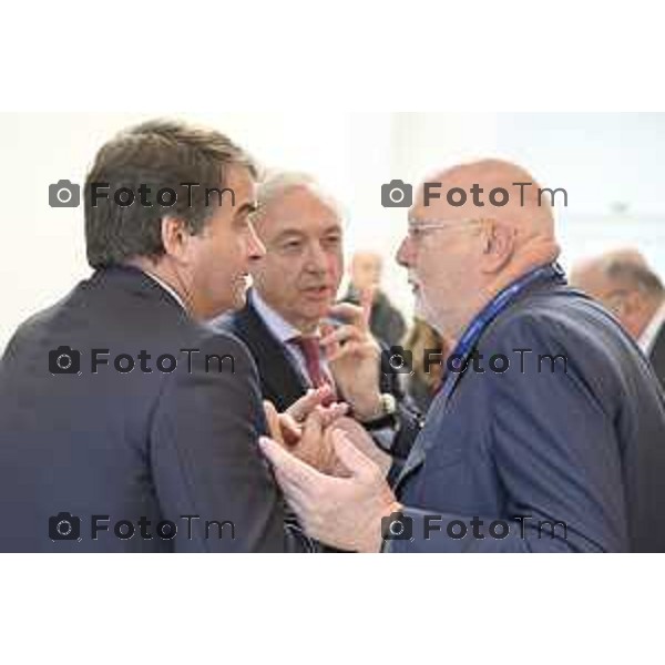Tiziano Manzoni/LaPresse 8-11- 2025 Italia Cronaca Bergamo Antonio Gozzi, Presidente di Federacciai con il Vicepresidente Esecutivo Commissione Europea, per la Coesione e le Riforme, Raffaele Fitto.