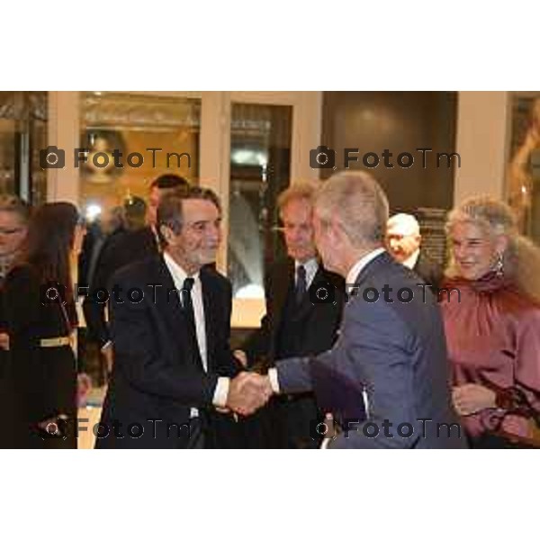 Tiziano Manzoni/LaPresse 11-11- 2025 Italia Cronaca Bergamo Il presidente Regione Attilio Fontana visita l\'accademia Carrara