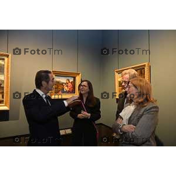 Tiziano Manzoni/LaPresse 11-11- 2025 Italia Cronaca Bergamo Il presidente Regione Attilio Fontana visita l\'accademia Carrara