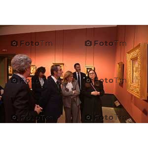 Tiziano Manzoni/LaPresse 11-11- 2025 Italia Cronaca Bergamo Il presidente Regione Attilio Fontana visita l\'accademia Carrara