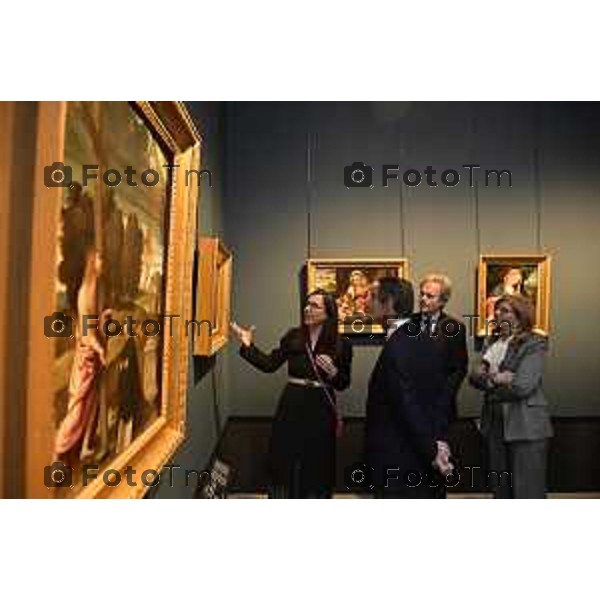 Tiziano Manzoni/LaPresse 11-11- 2025 Italia Cronaca Bergamo Il presidente Regione Attilio Fontana visita l\'accademia Carrara