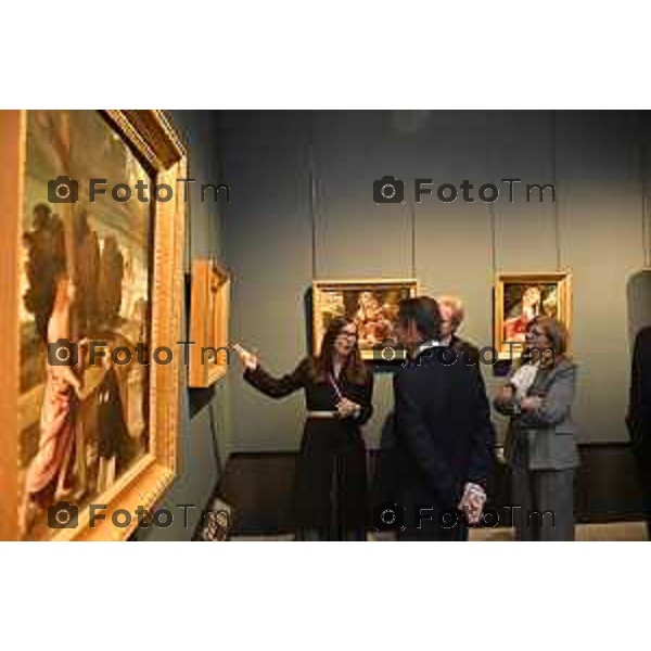 Tiziano Manzoni/LaPresse 11-11- 2025 Italia Cronaca Bergamo Il presidente Regione Attilio Fontana visita l\'accademia Carrara