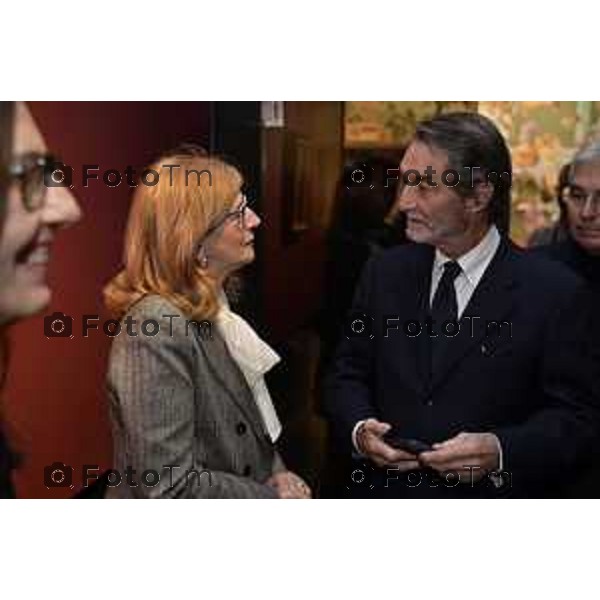 Tiziano Manzoni/LaPresse 11-11- 2025 Italia Cronaca Bergamo Il presidente Regione Attilio Fontana visita l\'accademia Carrara