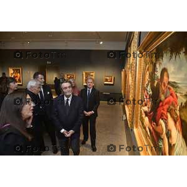 Tiziano Manzoni/LaPresse 11-11- 2025 Italia Cronaca Bergamo Il presidente Regione Attilio Fontana visita l\'accademia Carrara