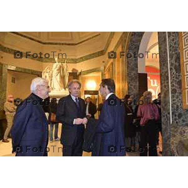 Tiziano Manzoni/LaPresse 11-11- 2025 Italia Cronaca Bergamo Il presidente Regione Attilio Fontana visita l\'accademia Carrara