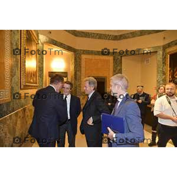 Tiziano Manzoni/LaPresse 11-11- 2025 Italia Cronaca Bergamo Il presidente Regione Attilio Fontana visita l\'accademia Carrara