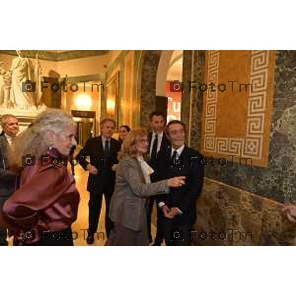 Tiziano Manzoni/LaPresse 11-11- 2025 Italia Cronaca Bergamo Il presidente Regione Attilio Fontana visita l\'accademia Carrara