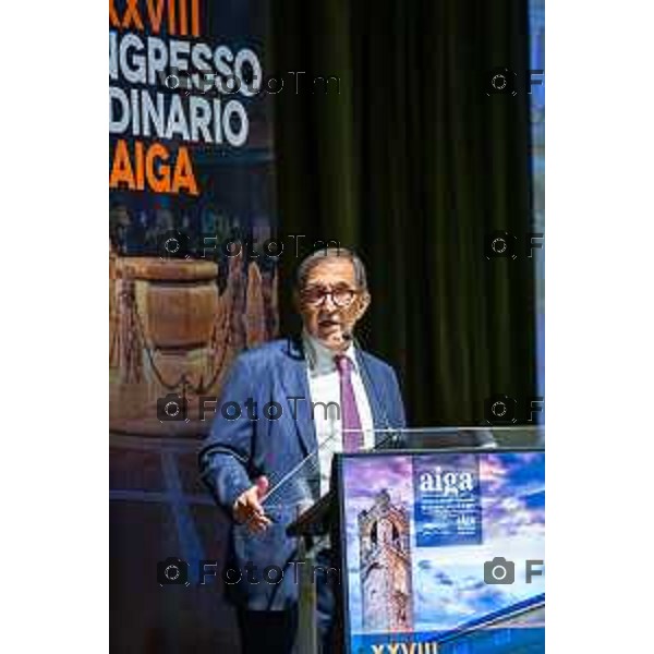 Andrei Eduard Huiala/LaPresse - For Manzoni 14-11-2025 Bergamo, Italia Cronaca Bergamo XXVIII Congresso Ordinario AIGA - Internvento Presidente del Senato Ignazio La Russa