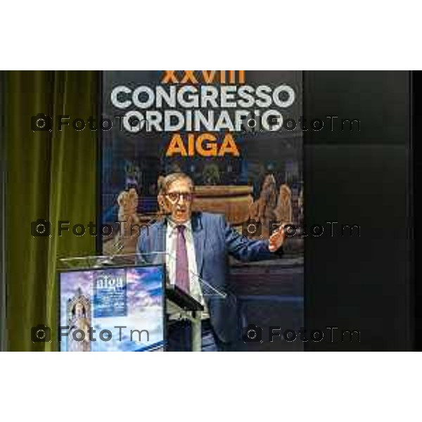 Andrei Eduard Huiala/LaPresse - For Manzoni 14-11-2025 Bergamo, Italia Cronaca Bergamo XXVIII Congresso Ordinario AIGA - Internvento Presidente del Senato Ignazio La Russa