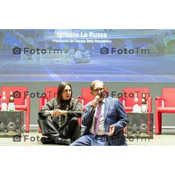 Andrei Eduard Huiala/LaPresse - For Manzoni 14-11-2025 Bergamo, Italia Cronaca Bergamo XXVIII Congresso Ordinario AIGA - Internvento Presidente del Senato Ignazio La Russa