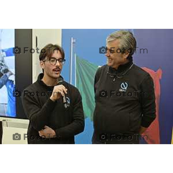 Tiziano Manzoni/LaPresse 18-11- 2025 Italia Cronaca Bergamo Azzano San Paolo Ryanair centro formazione Aircraft Engineering Academy due corsisti calabresi appena formati e di rientro a Vibo Valenzia Calabria