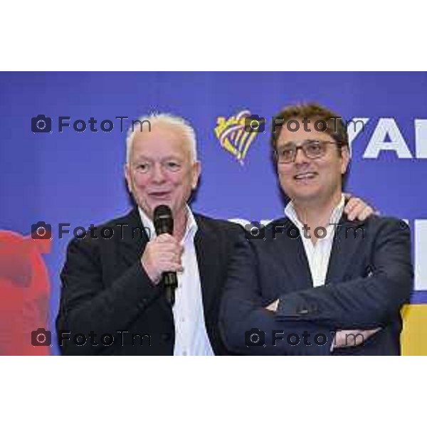 Tiziano Manzoni/LaPresse 18-11- 2025 Italia Cronaca Bergamo Azzano San Paolo Ryanair centro formazione Aircraft Engineering Academy Eddie Wilson, CEO Ryanair DAC Alessandro Cianciaruso, CEO SEAS