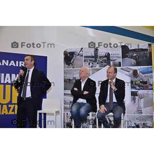 Tiziano Manzoni/LaPresse 18-11- 2025 Italia Cronaca Bergamo Azzano San Paolo Ryanair centro formazione Aircraft Engineering Academy Eddie Wilson, CEO Ryanair DAC Roberto Occhiuto, Presidente Regione Calabria Giovanni Sanga, Presidente SACBO Alessandro Cianciaruso, CEO SEAS