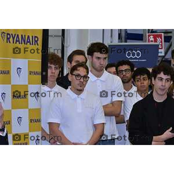 Tiziano Manzoni/LaPresse 18-11- 2025 Italia Cronaca Bergamo Azzano San Paolo Ryanair centro formazione Aircraft Engineering Academy i ragazzi corsisti