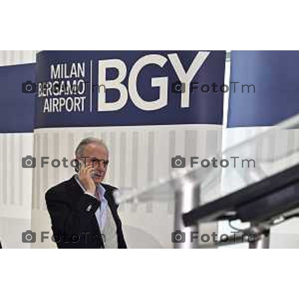 Tiziano Manzoni/LaPresse 25-11- 2025 Italia Cronaca aeroporto Orio Al Serio Nuovo Terminal presidente di Enac, Pierluigi Di Palma