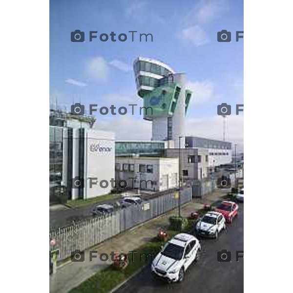 Tiziano Manzoni/LaPresse 25-11- 2025 Italia Cronaca aeroporto Orio Al Serio Nuovo Terminal vista della torre di controllo