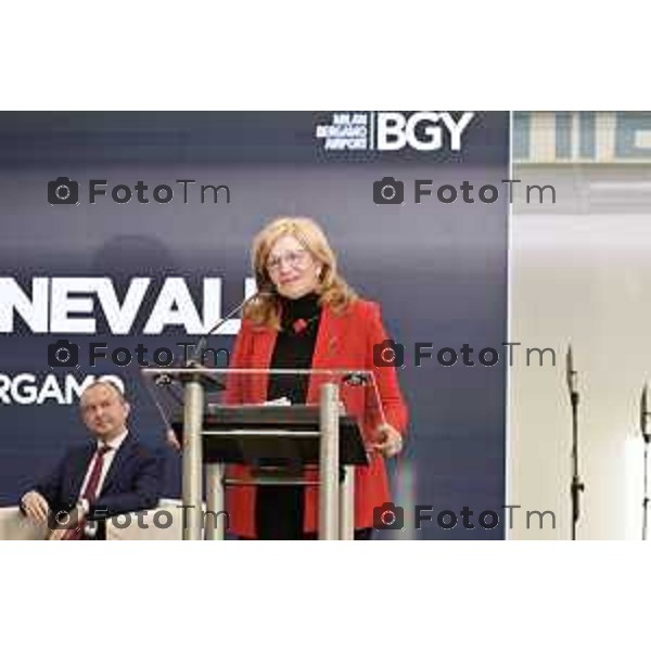 Tiziano Manzoni/LaPresse 25-11- 2025 Italia Cronaca aeroporto Orio Al Serio Nuovo Terminal Elena Carnevali