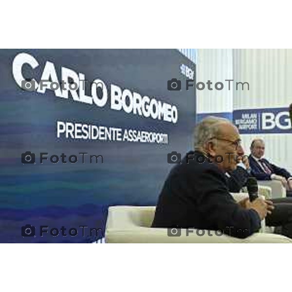 Tiziano Manzoni/LaPresse 25-11- 2025 Italia Cronaca aeroporto Orio Al Serio Nuovo Terminal presidente di Assaeroporti, Carlo Borgomeo