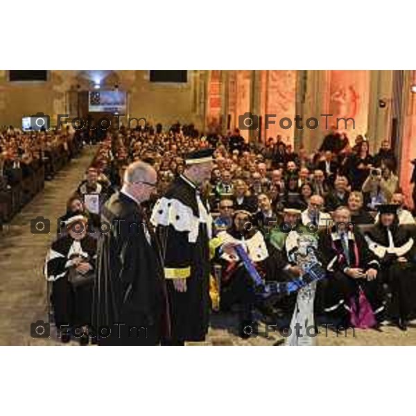 Tiziano Manzoni/LaPresse 26-11- 2025 Italia Cronaca BergamoBergamo UniBg Anno Accademico 2025-26 sotto il segno di rivoluzione digitale e intelligenza artificialeSergio Cavalieri, Rettore prof. Oliver Riedel dell’Università di Stoccarda