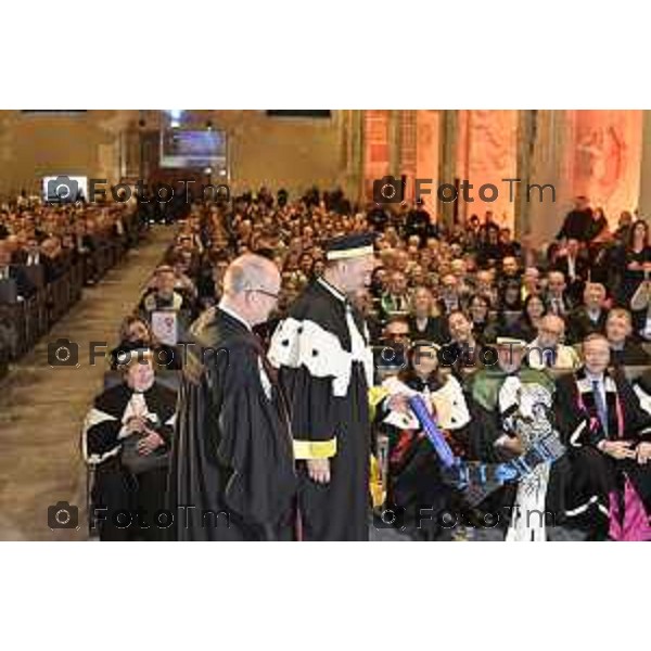 Tiziano Manzoni/LaPresse 26-11- 2025 Italia Cronaca BergamoBergamo UniBg Anno Accademico 2025-26 sotto il segno di rivoluzione digitale e intelligenza artificialeSergio Cavalieri, Rettore prof. Oliver Riedel dell’Università di Stoccarda