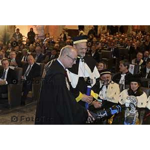 Tiziano Manzoni/LaPresse 26-11- 2025 Italia Cronaca BergamoBergamo UniBg Anno Accademico 2025-26 sotto il segno di rivoluzione digitale e intelligenza artificialeSergio Cavalieri, Rettore prof. Oliver Riedel dell’Università di Stoccarda