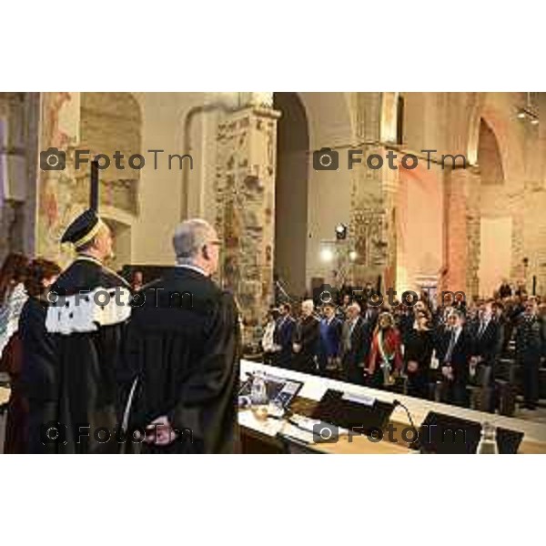 Tiziano Manzoni/LaPresse 26-11- 2025 Italia Cronaca BergamoBergamo UniBg Anno Accademico 2025-26 sotto il segno di rivoluzione digitale e intelligenza artificialeSergio Cavalieri, Rettore prof. Oliver Riedel dell’Università di Stoccarda