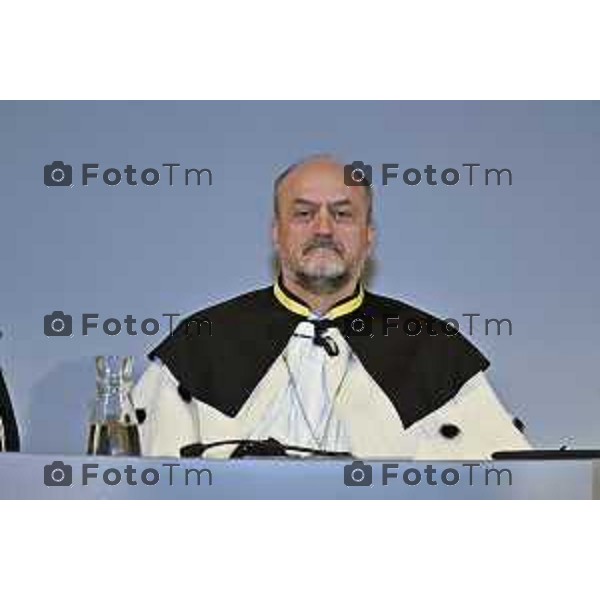 Tiziano Manzoni/LaPresse 26-11- 2025 Italia Cronaca BergamoBergamo UniBg Anno Accademico 2025-26 sotto il segno di rivoluzione digitale e intelligenza artificialeSergio Cavalieri, Rettore prof. Oliver Riedel dell’Università di Stoccarda