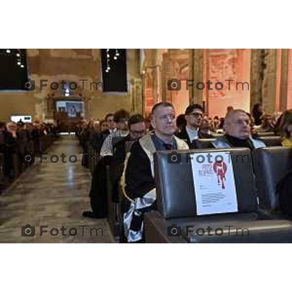 Tiziano Manzoni/LaPresse 26-11- 2025 Italia Cronaca BergamoBergamo UniBg Anno Accademico 2025-26 sotto il segno di rivoluzione digitale e intelligenza artificialeSergio Cavalieri, Rettore prof. Oliver Riedel dell’Università di Stoccarda