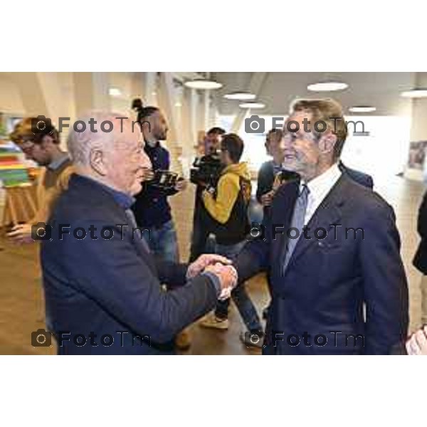 Tiziano Manzoni/LaPresse 26-11- 2025 Italia Cronaca Bergamo Bergamo uditorium Fausto Begnis Fondazione Carisma Attilio Fontana Miro Radici - Presidente Fondazione Carisma