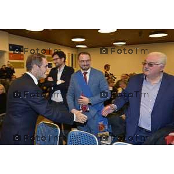 Tiziano Manzoni/LaPresse 26-11- 2025 Italia Cronaca Bergamo Bergamo uditorium Fausto Begnis Fondazione Carisma Attilio Fontana Miro Radici - Presidente Fondazione Carisma