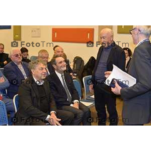 Tiziano Manzoni/LaPresse 26-11- 2025 Italia Cronaca Bergamo Bergamo uditorium Fausto Begnis Fondazione Carisma Attilio Fontana Miro Radici - Presidente Fondazione Carisma