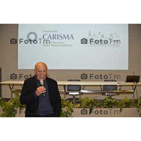 Tiziano Manzoni/LaPresse 26-11- 2025 Italia Cronaca Bergamo Bergamo uditorium Fausto Begnis Fondazione Carisma Attilio Fontana Miro Radici - Presidente Fondazione Carisma